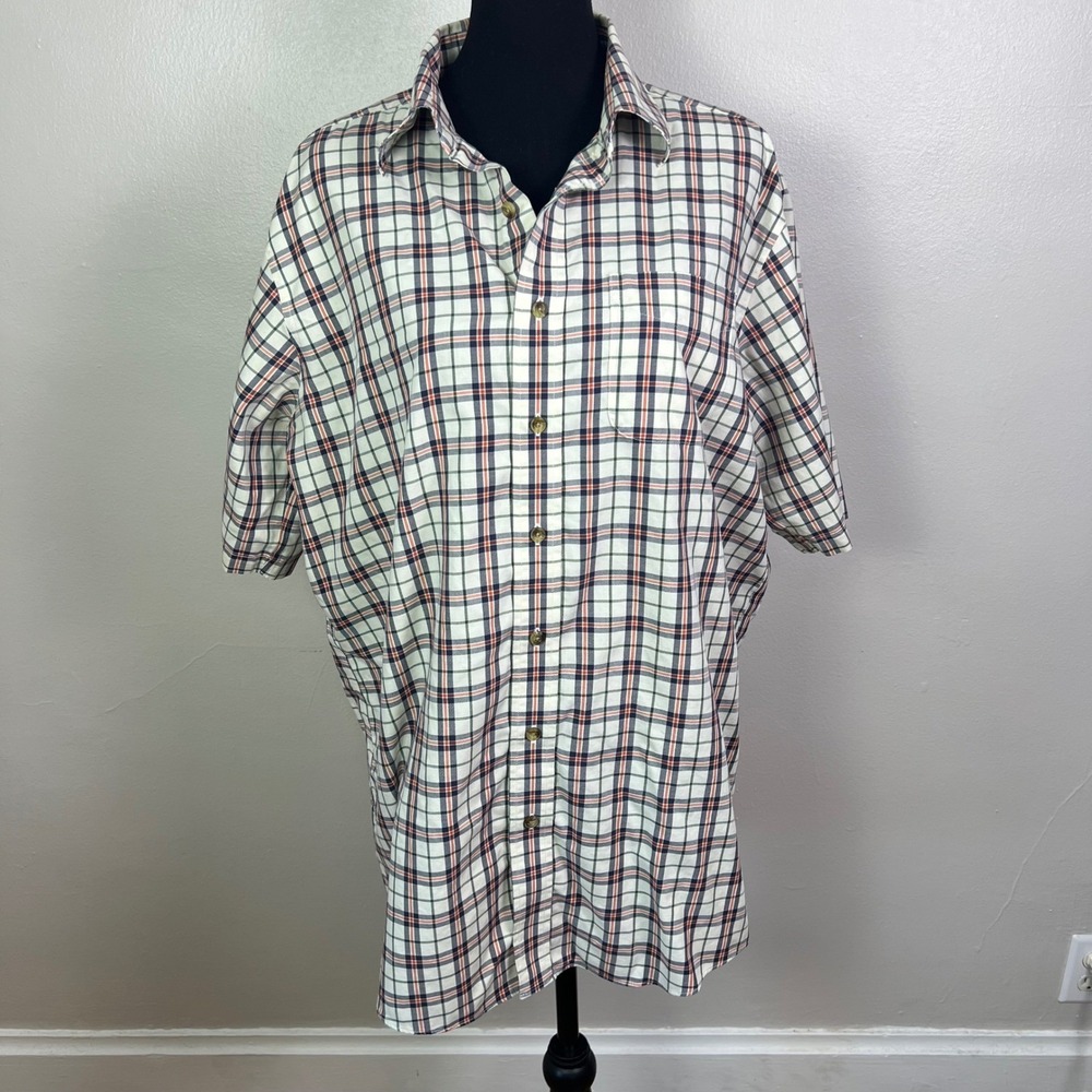 LL Bean Plaid Button Down Shirt L Tall Traditional Fit Gorpcore Outdoorsy Cabin